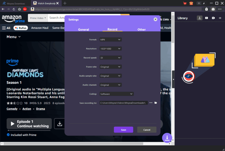 screen record amazon prime