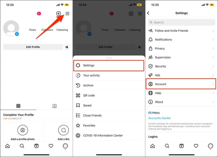 delete-instagram-on-phone-profile