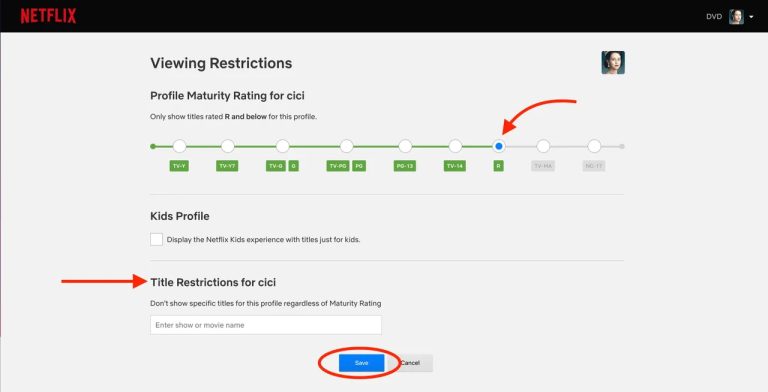 Maturity rating settings