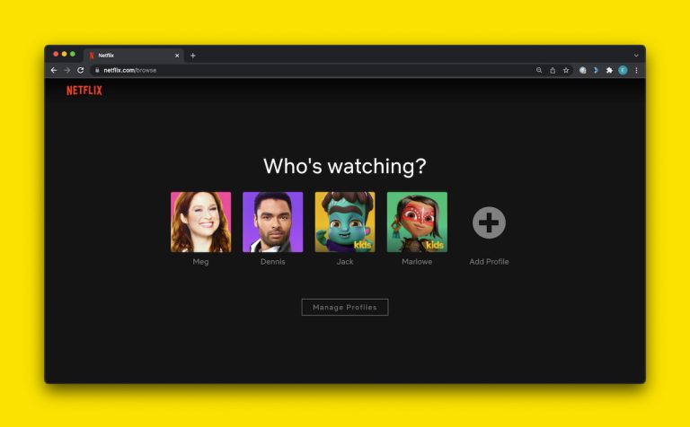Create Netflix profile