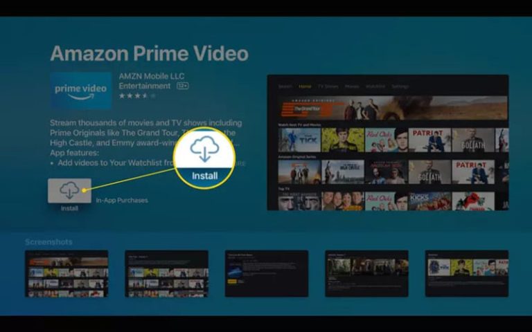 amazon prime on apple tv install app
