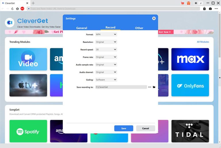 convert prime video to mp4 with cleverget recorder 1