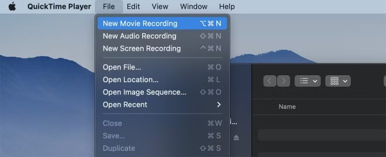 record video with audio on mac quicktime player