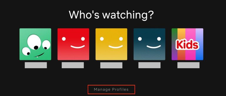 manage netflix profiles