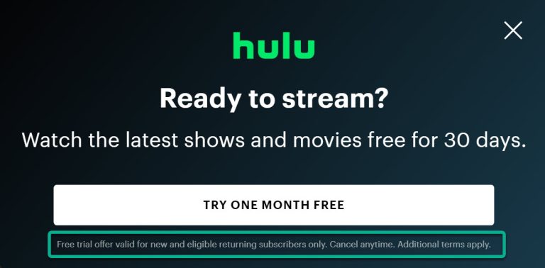 hulu free trial
