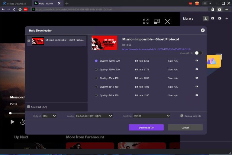 choose download option