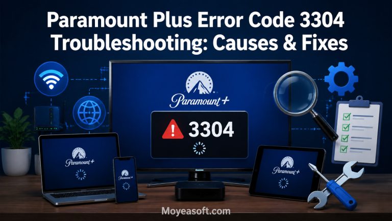 paramount plus error code 3304 troubleshooting